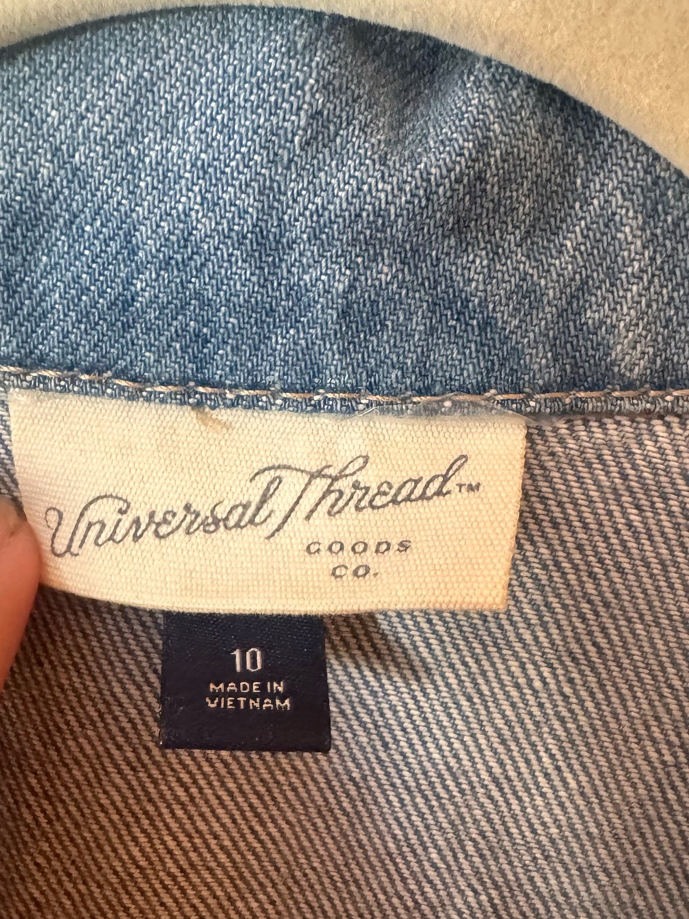 Universal Thread Denim Utility Romper Long Sleeve Light Wash Size 10